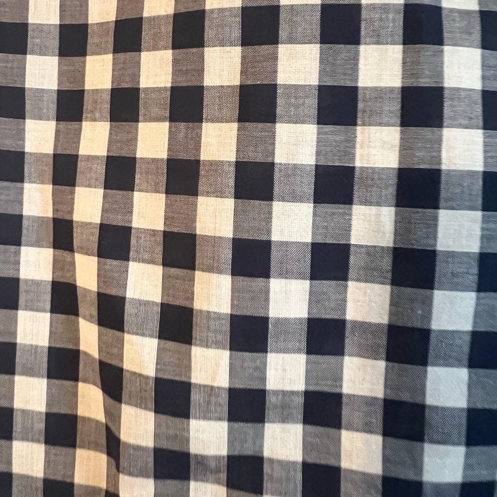 J. Crew Navy and White Checkered Shirt